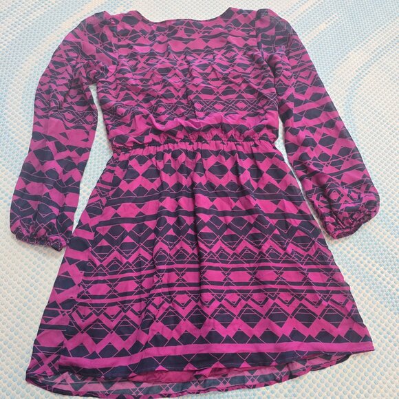Speechless Purple Geometric Pattern Printed Dress Size Large - Picture 7 of 11